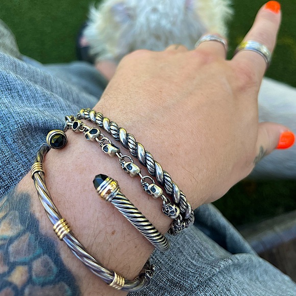 David Yurman Onyx Cable Cuff - Picture 3 of 5